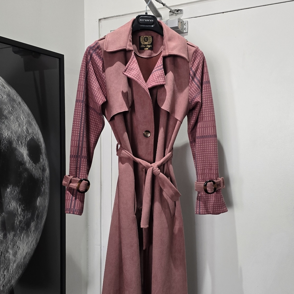 Mauve Suede Trench Coat | Blue Days Trench Coat